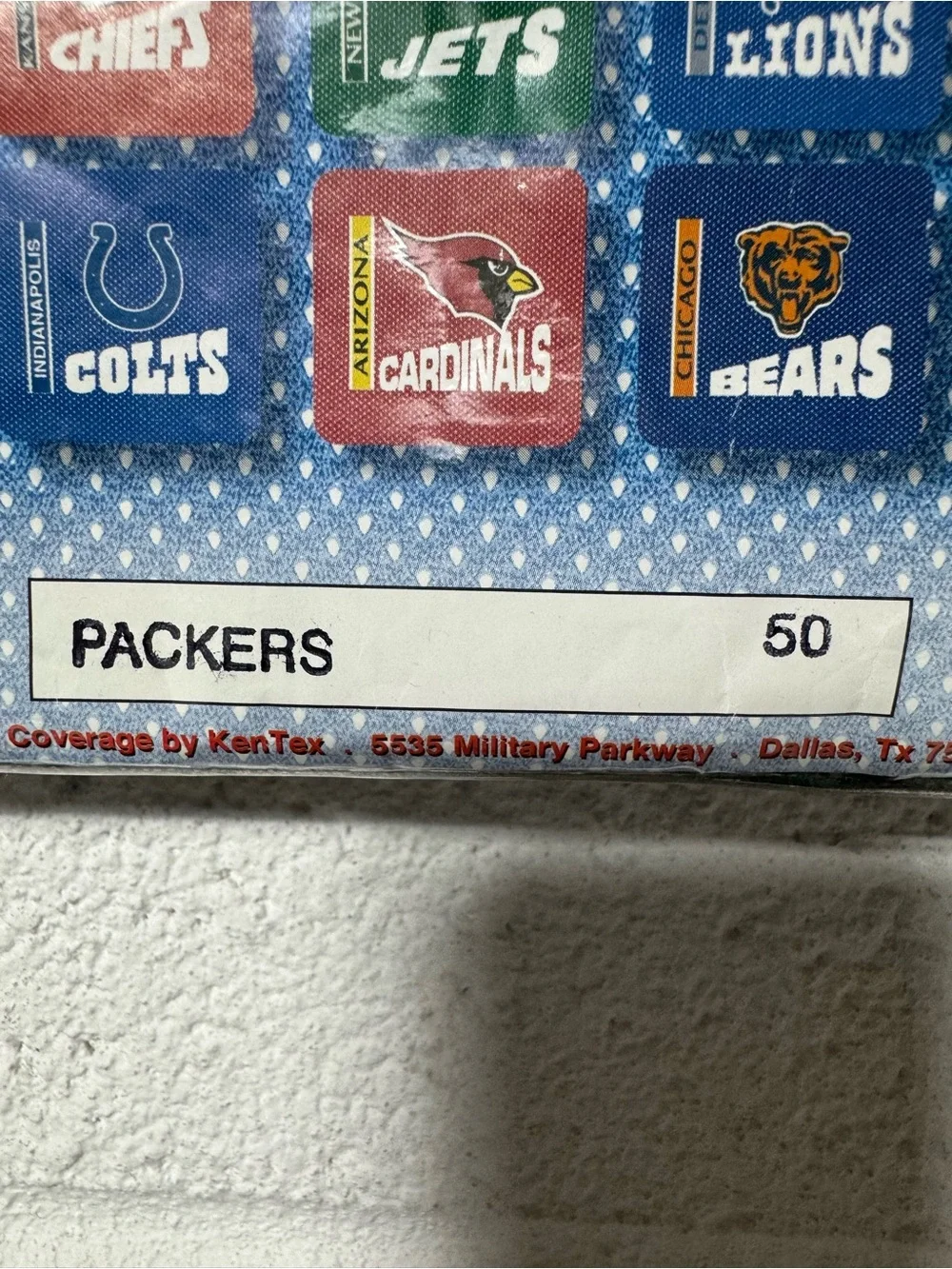 Vintage Green Bay Packers NFL Jersey Valance Curtains 88x14 Set of 2 NOS